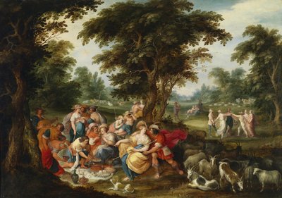 Arcadië - Het Gouden Tijdperk door Frans II Francken the Younger